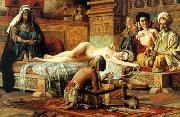 Arab or Arabic people and life. Orientalism oil paintings  542